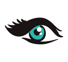 eye look view human optical icon. Isolated and flat illustration. Vector graphic