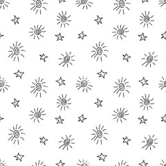Cute seamless grunge childish pattern