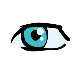 eye look view human optical icon. Isolated and flat illustration. Vector graphic
