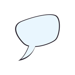 Bubble communication message speak icon. Isolated and flat illustration. Vector graphic