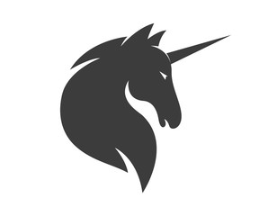 Vector unicorn or horse logo template