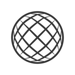 sphere circle global communication internet web icon. Isolated and flat illustration. Vector graphic