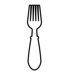 fork cutlery restaurant menu icon. Isolated and flat illustration. Vector graphic