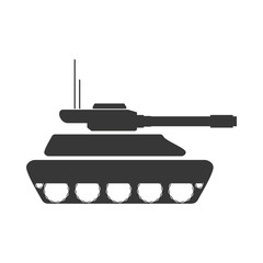 tank armed forces military icon. Isolated and flat illustration. Vector graphic