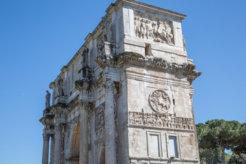 ROME, ITALY - APRIL 8, 2016:  Arch of Titus at Rome forum