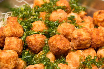 food appetizer Fried shrimp balls