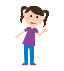 little girl smile icon