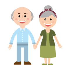 grandparents silhouette isolated icon