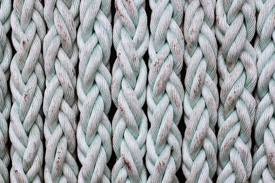 Synthetic Ropes Are Laid In Rows