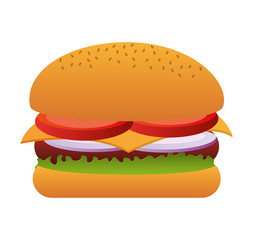 hamburger fast food icon