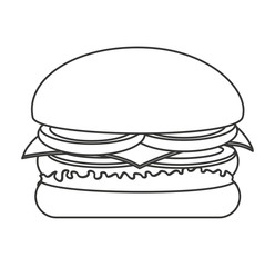 hamburger fast food icon