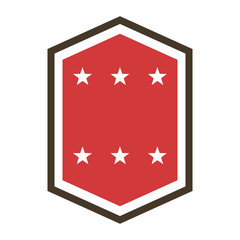 frame with stars isolated icon