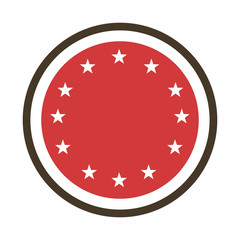 frame with stars isolated icon