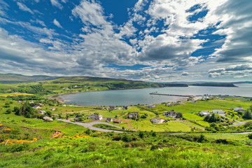 The Village of Uig on the West Coast of the Trotternish Peninsula on the Isle of Skye, Scotland