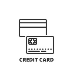 Line icon. Credit card