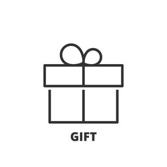Line icon. Gift