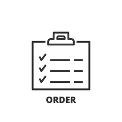 Line icon. Order
