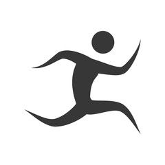 pictogram action move sport fitness icon. Isolated and flat illustration. Vector graphic