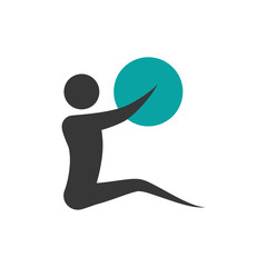 pictogram ball action move sport fitness icon. Isolated and flat illustration. Vector graphic