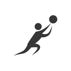 pictogram ball action move sport fitness icon. Isolated and flat illustration. Vector graphic