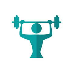 pictogram weight action move sport fitness icon. Isolated and flat illustration. Vector graphic