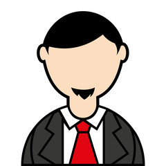 businessman elegant isolated icon