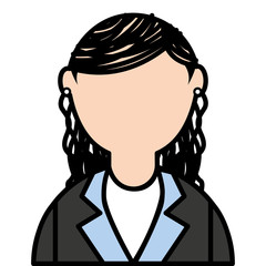 businesswoman elegant isolated icon