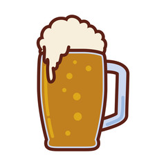 glass beer drink beverage alcohol icon. Isolated and flat illustration. Vector graphic