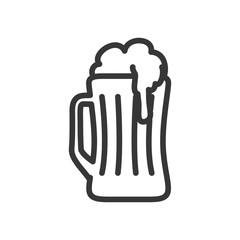 glass beer drink beverage alcohol icon. Isolated and flat illustration. Vector graphic