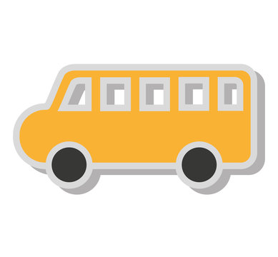 bus school toy icon