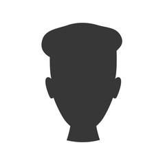 Man silhouette male avatar person people icon. Isolated and flat illustration. Vector graphic