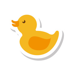 duck toy isolated icon