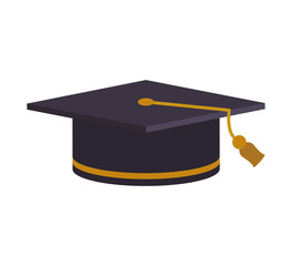 graduation cap university learning study icon. Isolated and flat illustration. Vector graphic