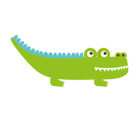 crocodile cute isolated icon