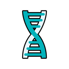 dna science atom biology icon. Isolated and flat illustration. Vector graphic