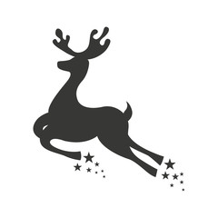 reindeer deer christmas flying icon