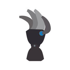 arm robot technology android metal  icon. Isolated and flat illustration. Vector graphic