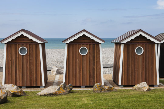 Beach shed in Normandy