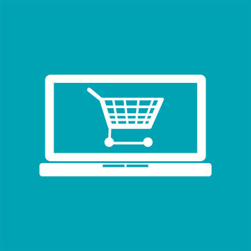 E-commerce symbol. Add to cart icon.