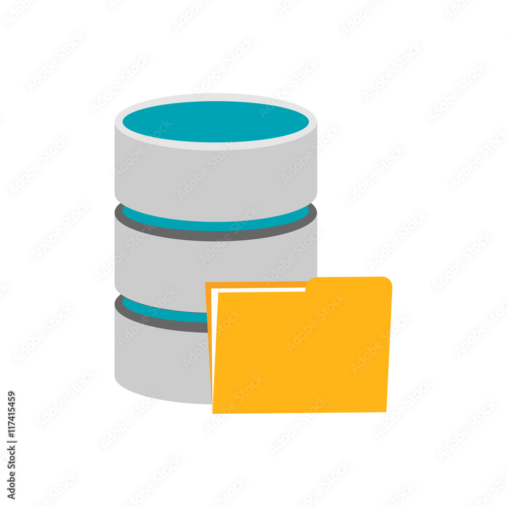 Poster symbol of database storage.