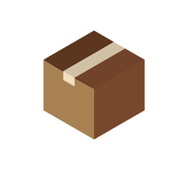 box package delivery shipping logistic security icon. Isolated and flat illustration. Vector graphic