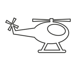 helicopter vehicle isolated icon