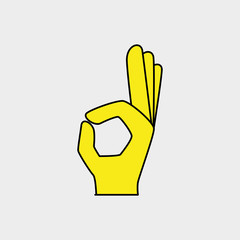 Obraz premium hand ok gesture