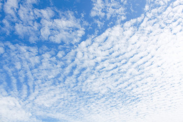 soft wavy clouds on blue sky