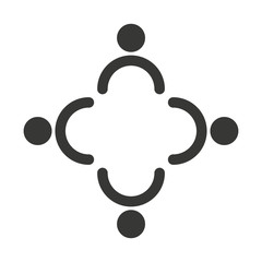 human figure group teamwork icon