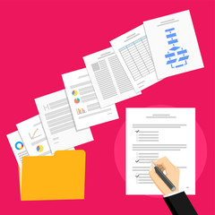 Business proposal and business agreement. Business person sign an agreement.