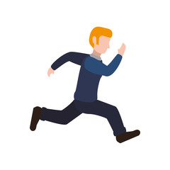 Man running male avatar person people icon. Isolated and flat illustration. Vector graphic