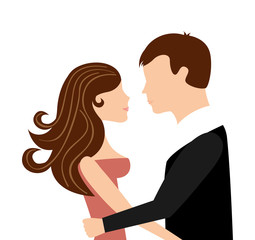 couple man woman love icon