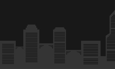 Obraz premium Silhouette of city on black backgrounds