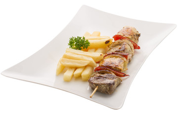 Brocheta de pollo
